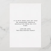 Vet Roze Groen Retro Typografie 2024 Afstuderen Folie Uitnodiging (Achterkant)