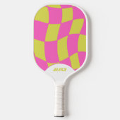 Vet Roze Lime Groovy Groovy Pickleball Paddle (Achterkant)