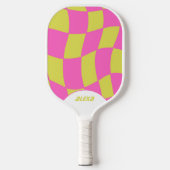 Vet Roze Lime Groovy Groovy Pickleball Paddle (Voorkant)