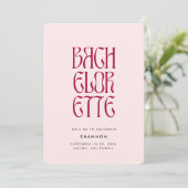 Vet Roze Magenta Typografie Bachelorette Weekend Kaart (Staand voorkant)