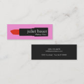 Vet roze makreel Artist Lipstick Logo Beauty Mini Visitekaartje (Voorkant / Achterkant)