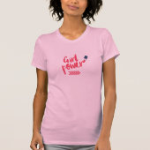 Vet Roze Meisje Power Slim Fit T-shirt (Voorkant)