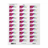 Vet Roze Moderne Florence Vrijgezellenfeest Waterv Etiket (Full Sheet)