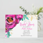 Vet Roze Moderne Florence Vrijgezellenfeest Waterv Kaart (Staand voorkant)