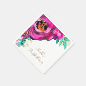 Vet Roze Moderne Florence Vrijgezellenfeest Waterv Servetten (Hoek)