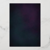 Vet roze moderne pony Flower Chic Wedding Folie Uitnodiging (Achterkant)