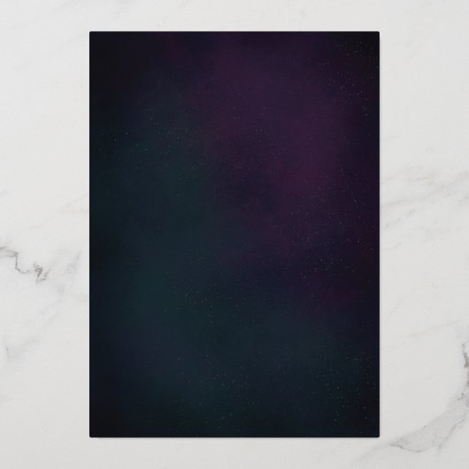 Vet roze moderne pony Flower Chic Wedding Folie Uitnodiging (Achterkant)