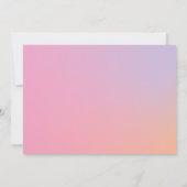 Vet Roze & Oranje Afstuderen Foto Aankondiging (Achterkant)