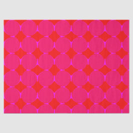 Vet roze oranje diamantpatroon tissuepapier