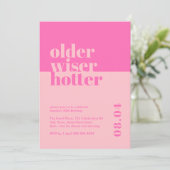 Vet Roze Ouder, Wijzer, Heter 30e Verjaardag Kaart (Staand voorkant)