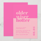 Vet Roze Ouder, Wijzer, Heter 30e Verjaardag Kaart (Voorkant / Achterkant)