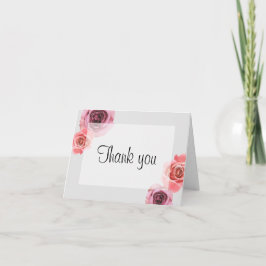 Vet Roze & Paarse Lente Rozen Bedankkaart