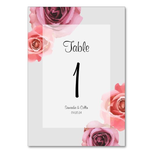 Vet Roze & Paarse Lente Rozen Kaart (Voorkant)