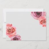 Vet Roze & Paarse Lente Rozen Save The Date (Achterkant)