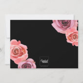 Vet Roze & Paarse Lente Rozen Save The Date (Achterkant)