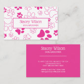 Vet Roze Poot Print Hond Walker | oppas Visitekaartje (Voorkant / Achterkant)