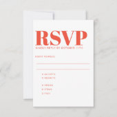 Vet roze rode kaardplaat RSVP kaartje (Voorkant)