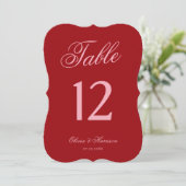 Vet roze rode stanscripttafel nummers kaart (Staand voorkant)