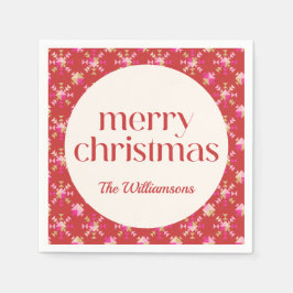 Vet Roze Rood Goud Geometrisch Gepersonaliseerde N Servet