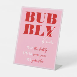 Vet Roze & Rood Vrijgezellenweekend Reclamebord Met Voetstuk