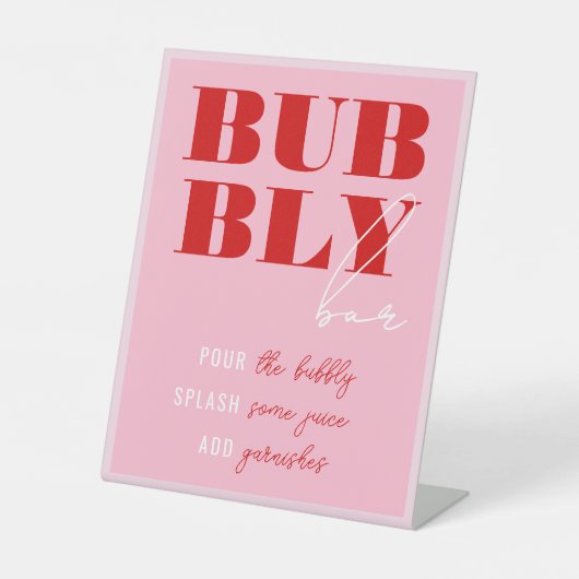 Vet Roze & Rood Vrijgezellenweekend Reclamebord Met Voetstuk (Voorkant)