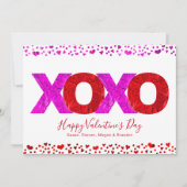 Vet Roze Roze Manuscript van de Dag van de Valenti Feestdagenkaart (Voorkant)