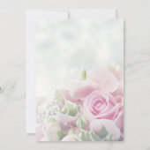 Vet Roze Rozen Chique Bloemen Bruiloft Uitnodiging (Achterkant)