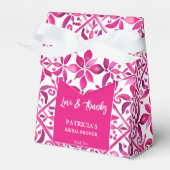 Vet roze Spaans talavera tegels vrijgezellenfeest Bedankdoosjes (Voorkant Zijde)