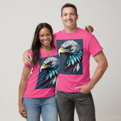 Vet roze T-shirt met levendige adelaar Graphic (Unisex)