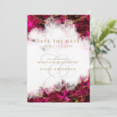 Vet Roze Tourmaline en Kristal sparen de Datum Kaart (Staand voorkant)