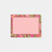 Vet roze tropisch bloemmotief post-it® notes (Voorkant)