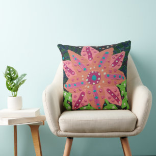 Vet roze ventilator kussen