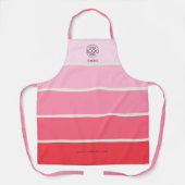 Vet roze verloopstreep Logo Schort (Voorkant)