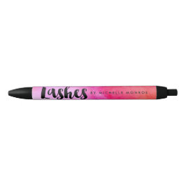 Vet Roze Waterverven Lash Extensions gepersonalise Zwarte Inkt Pen