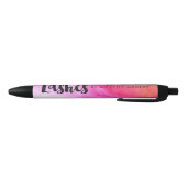 Vet Roze Waterverven Lash Extensions gepersonalise Zwarte Inkt Pen (Bodem)