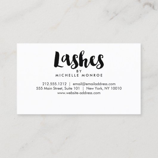 Vet Roze Waterverven Lash Extensions Loyaliteit Klantenkaartje (Achterkant)