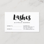 Vet Roze Waterverven Lash Extensions Referral (Achterkant)