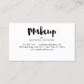 Vet Roze Waterverven Make-up Artiest Loyaliteit Klantenkaartje (Achterkant)