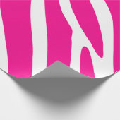 Vet Roze Zebra Strepen Cadeaupapier (Hoek)