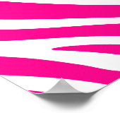 Vet Roze Zebra Strepen Poster (Hoek)