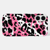 Vet Roze Zwarte Luipaard Cheetah Dierenprint Case-Mate iPhone Case (Achterkant (horizontaal))