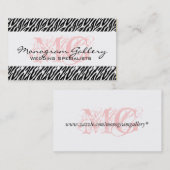 Vet roze, Zwarte Zebra Stripes Visitekaartje (Voorkant / Achterkant)