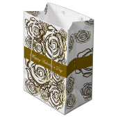 'Vet Rozen Valentijn' (goud- maat Medium) Geschenk Medium Cadeauzakje (Voorkant Gekanteld)