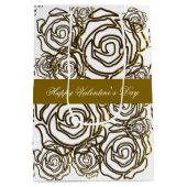 'Vet Rozen Valentijn' (goud- maat Medium) Geschenk Medium Cadeauzakje (Achterkant)