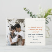 Vet Rustiek Minimaal 1 Foto Roest Navy Kerstmis Feestdagenkaart (Staand voorkant)