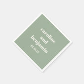 Vet Sage Groen Chique Modern Huwelijk Custom Servet (Hoek)