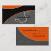 Vet Salon Spa Visitekaartje oranje grijs 2 (Voorkant / Achterkant)