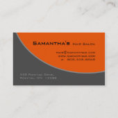 Vet Salon Spa Visitekaartje oranje grijs 2 (Achterkant)