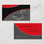 Vet Salon Spa Visitekaartje rood grijs 2 (Voorkant / Achterkant)