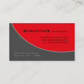 Vet Salon Spa Visitekaartje rood grijs 2 (Achterkant)